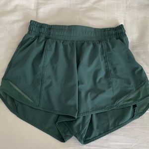 LuluLemon Hotty Hot Shorts - Size 4 Tall, Color Dark Forest
